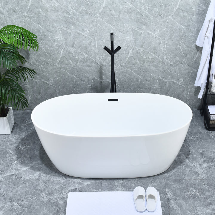 Brulon Double Knob Handle Freestanding Floor Mounted Tub Filler