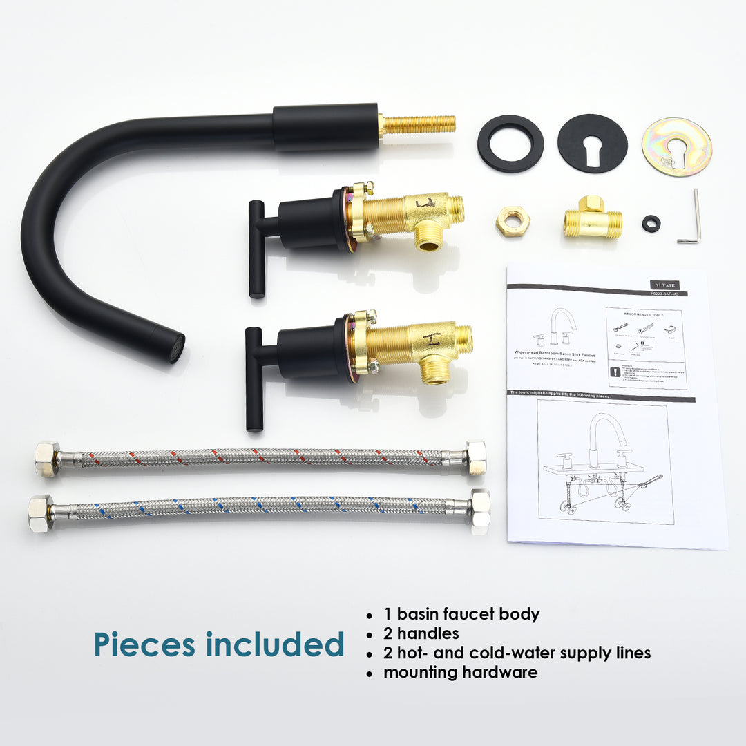 Balen 8. in Widespread 2-Handle Bathroom High-Arc Faucet