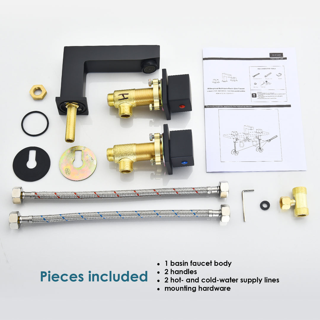 Linter 8 in. Widespread 2-Handle Bathroom Faucet