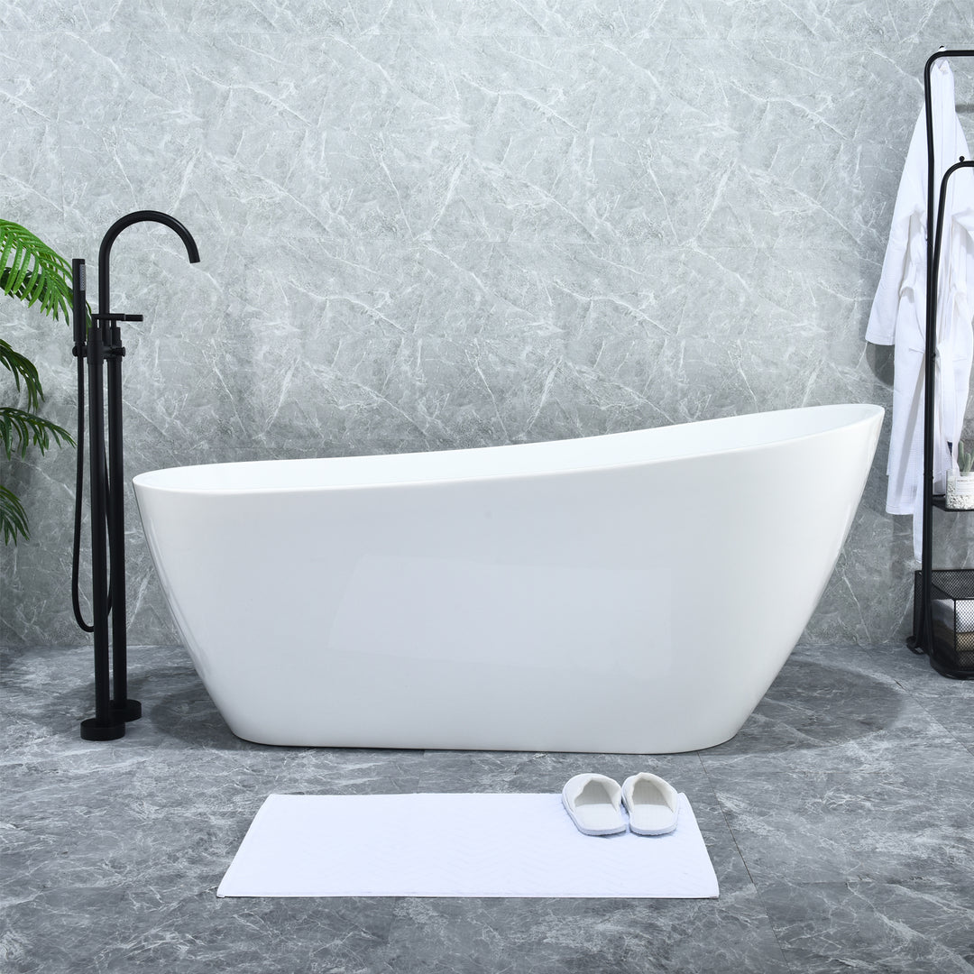 Gnosall Double Lever Handle Freestanding Floor Mounted Tub Filler