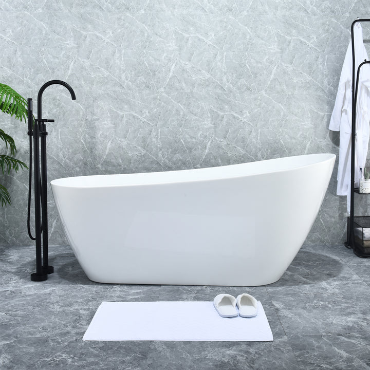 Gnosall Double Lever Handle Freestanding Floor Mounted Tub Filler