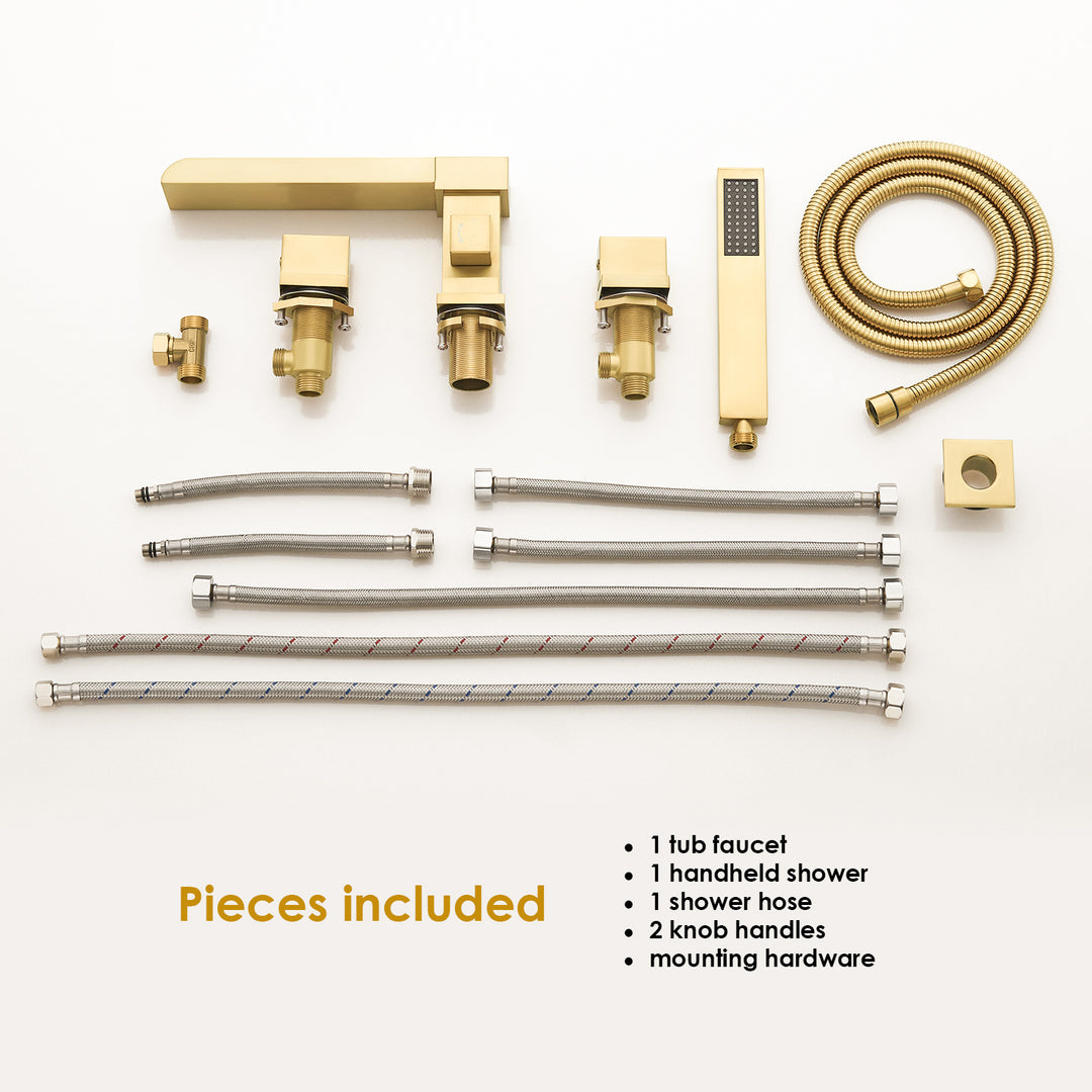 Nairn Deck-Mount Roman Waterfall Tub Filler