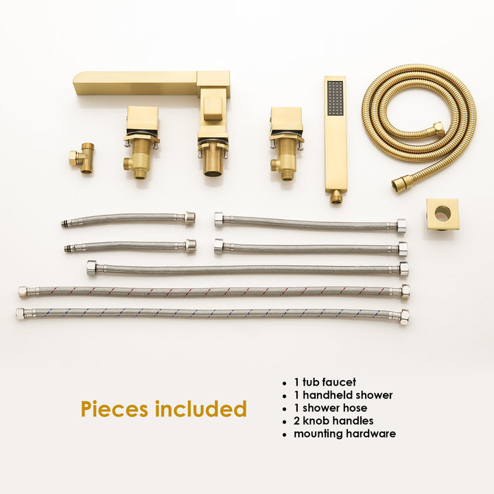 Nairn Deck-Mount Roman Waterfall Tub Filler