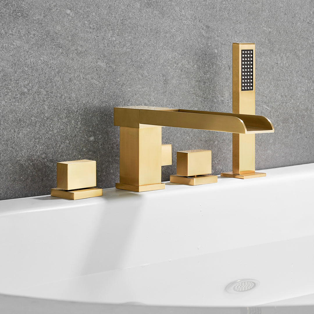 Nairn Deck-Mount Roman Waterfall Tub Filler