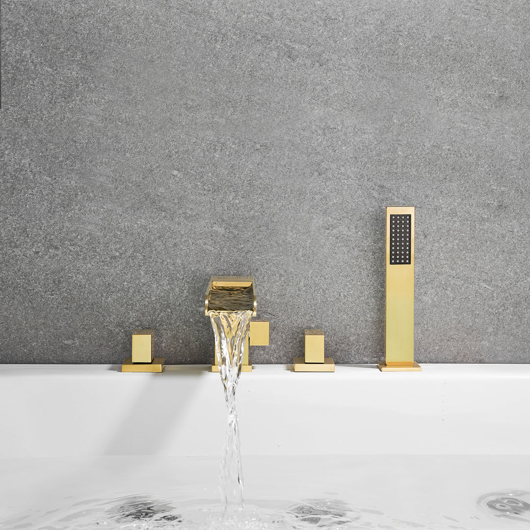 Nairn Deck-Mount Roman Waterfall Tub Filler