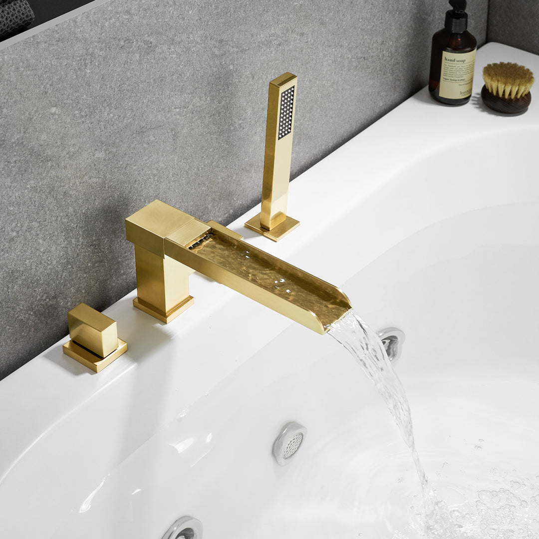 Nairn Deck-Mount Roman Waterfall Tub Filler
