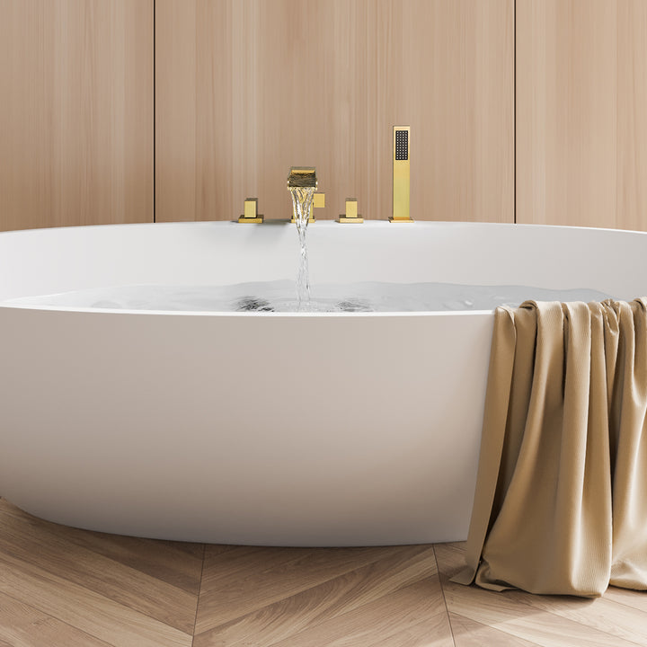 Nairn Deck-Mount Roman Waterfall Tub Filler