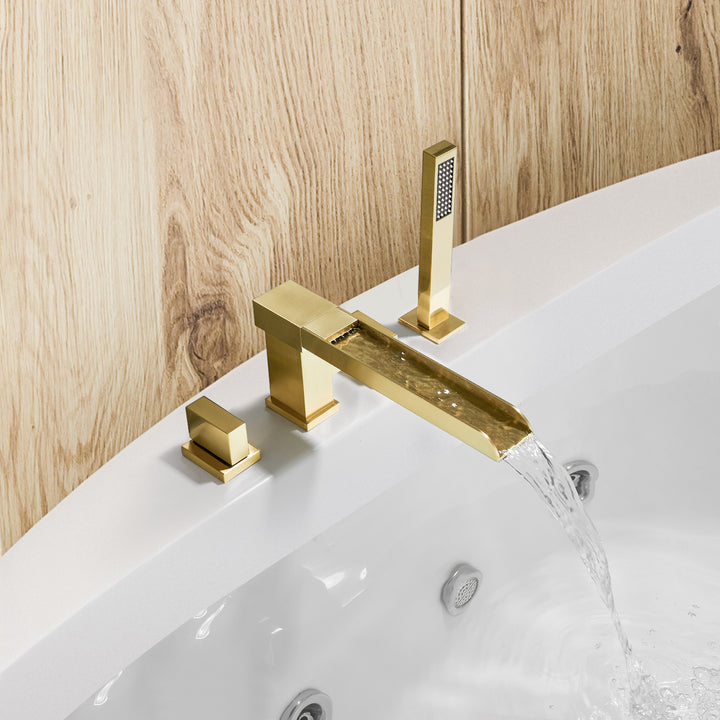 Nairn Deck-Mount Roman Waterfall Tub Filler