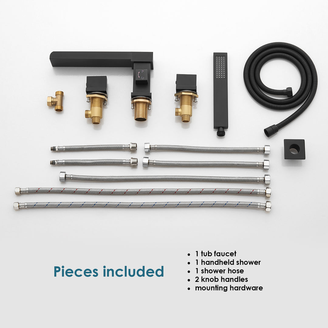 Nairn Deck-Mount Roman Waterfall Tub Filler