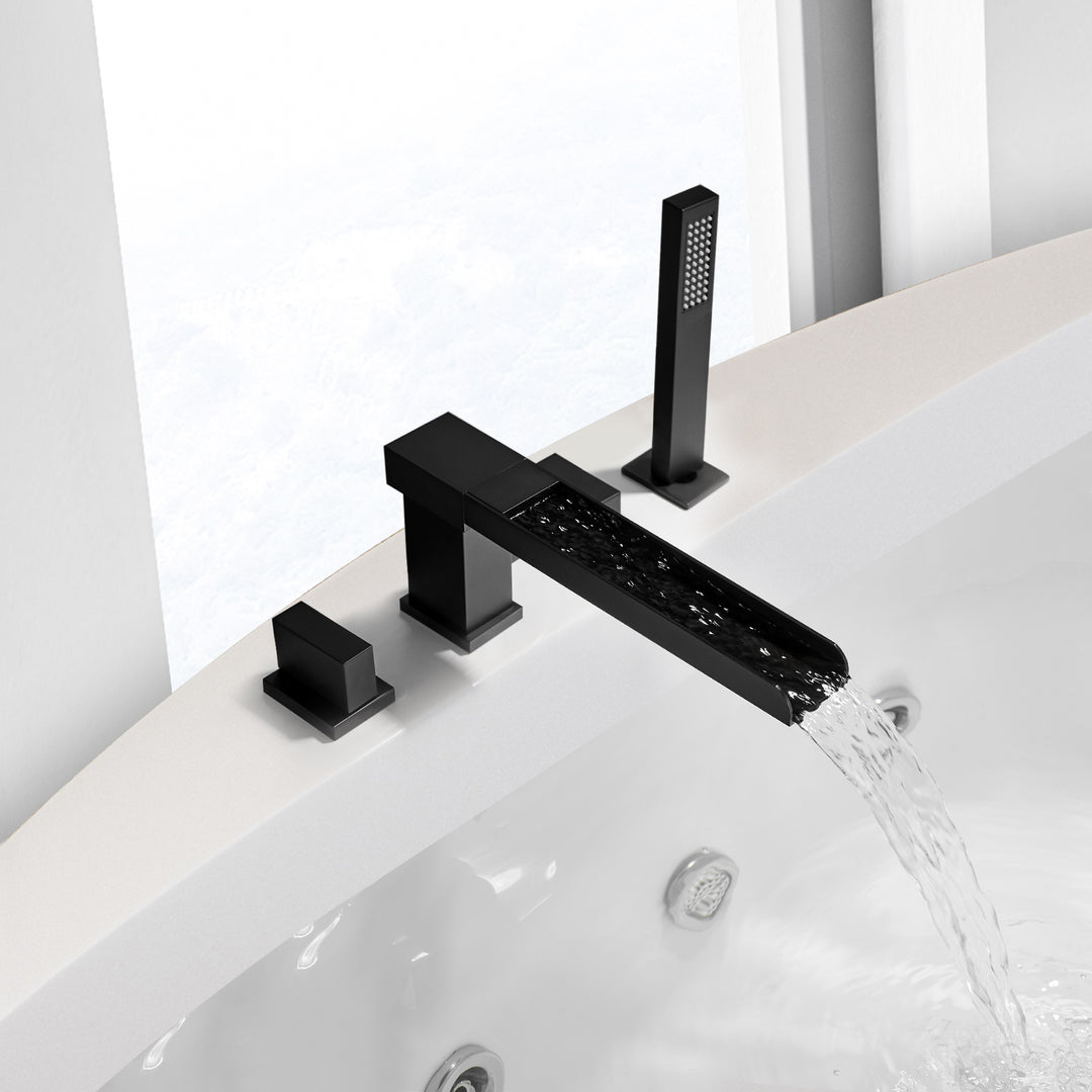 Nairn Deck-Mount Roman Waterfall Tub Filler