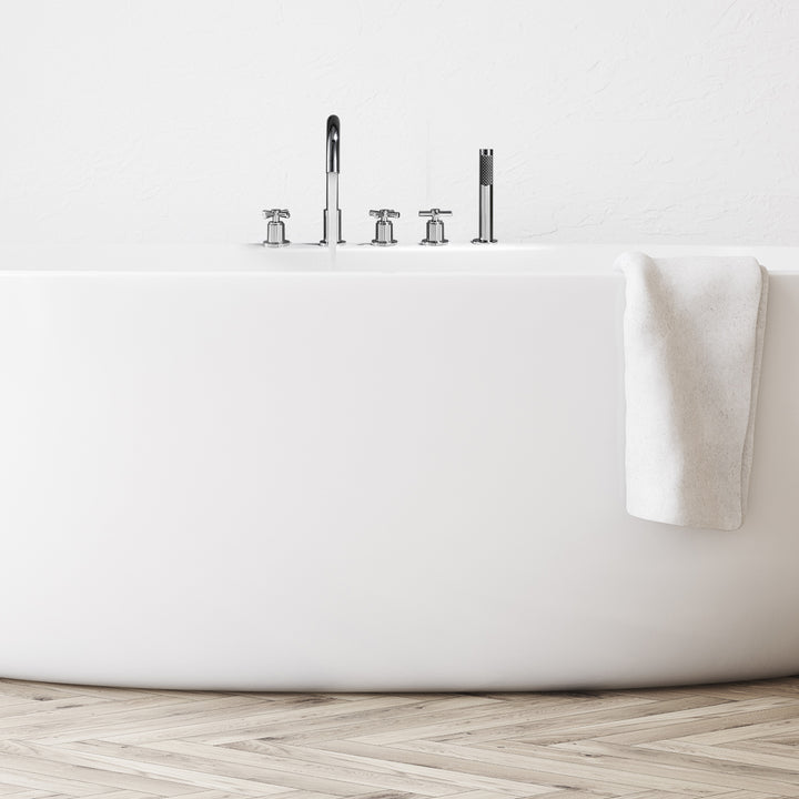 Sorlia Cross Handles Deck-Mount Roman Tub Faucet