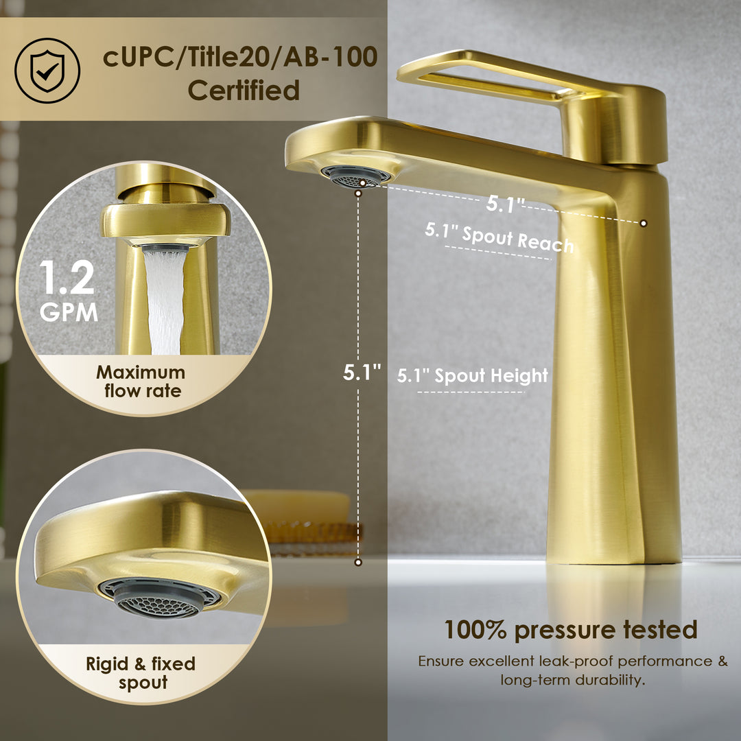 Paula Single Hole Single-Handle Bathroom Faucet