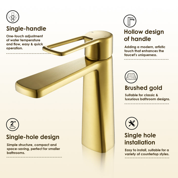Paula Single Hole Single-Handle Bathroom Faucet