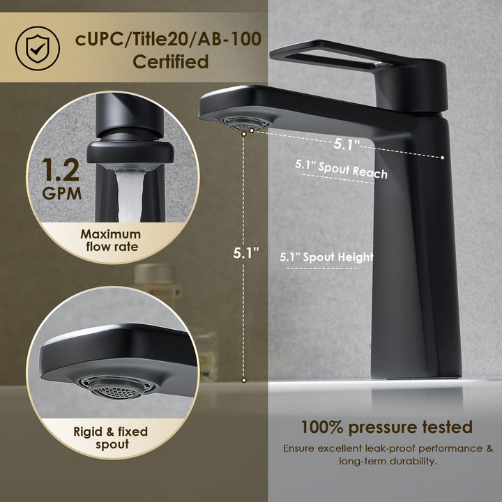 Paula Single Hole Single-Handle Bathroom Faucet