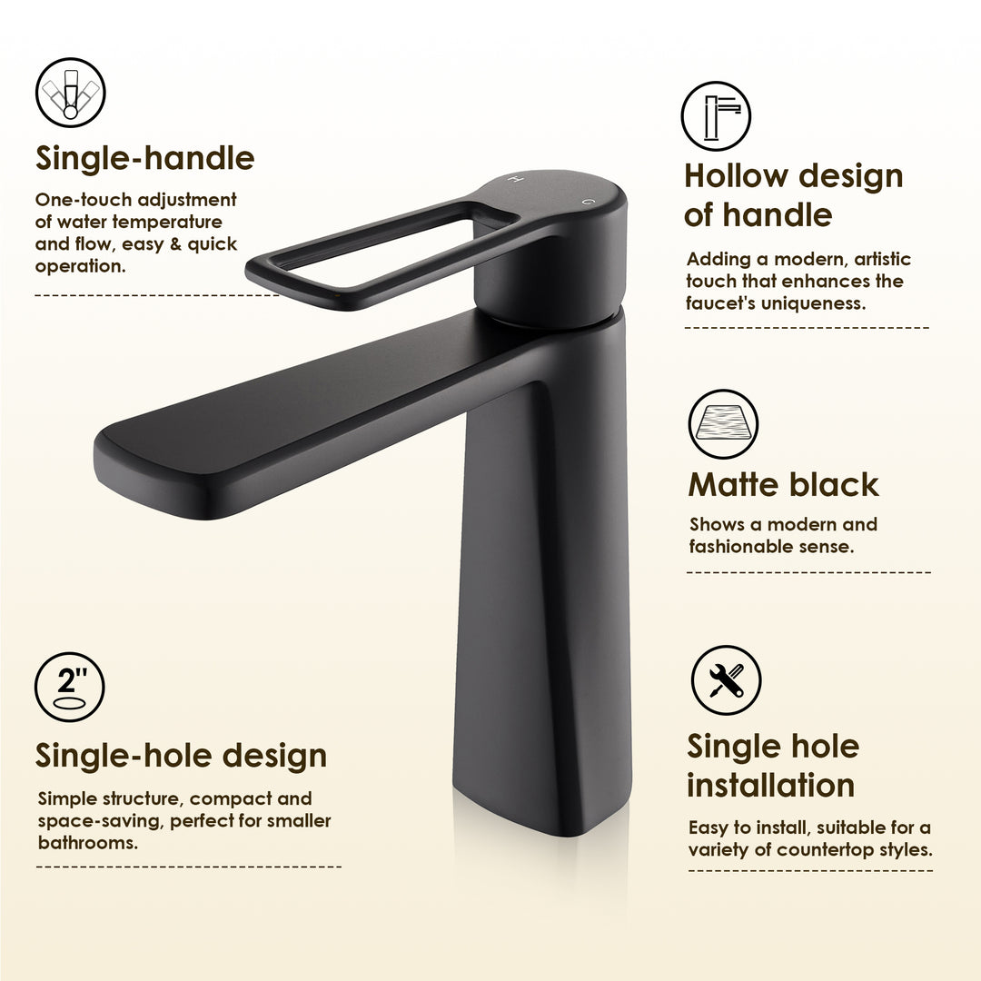 Paula Single Hole Single-Handle Bathroom Faucet