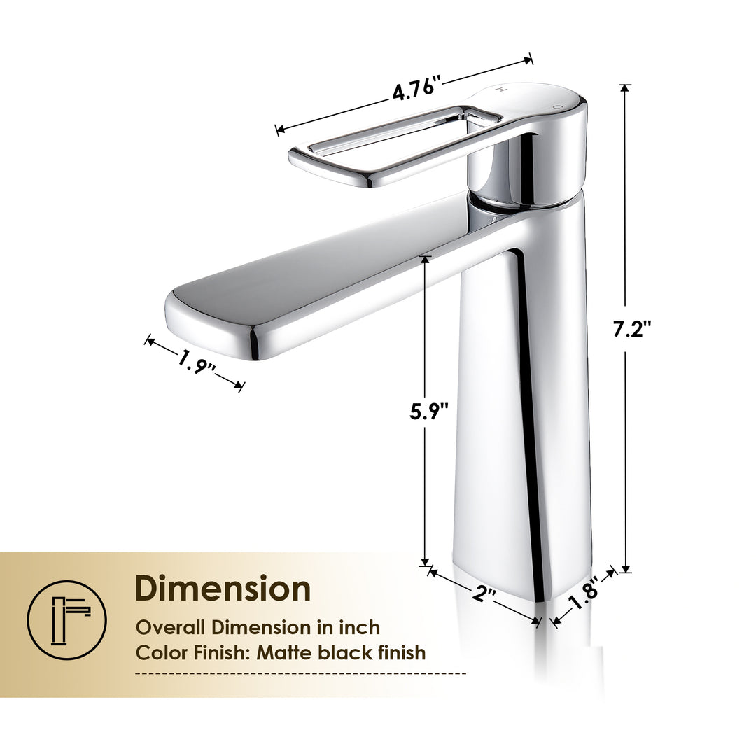 Paula Single Hole Single-Handle Bathroom Faucet