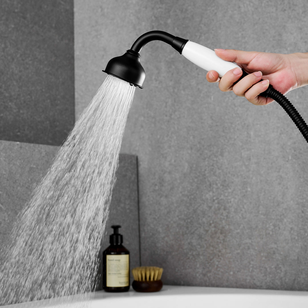 Vikran Triple Handle Deck-Mount Roman Tub Faucet