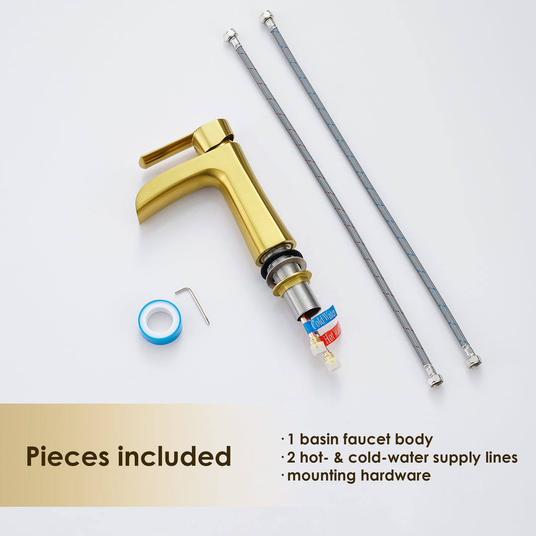 Tatcha Single Hole Single-Handle Waterfall Bathroom Faucet