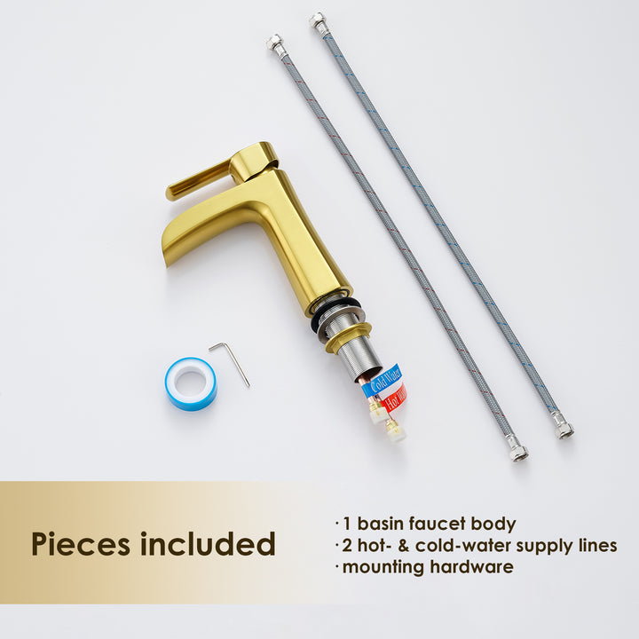 Tatcha Single Hole Single-Handle Waterfall Bathroom Faucet