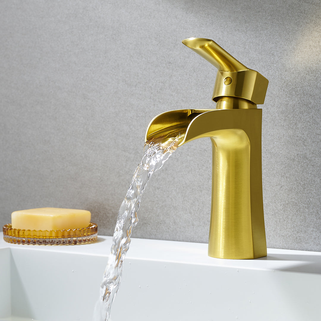 Tatcha Single Hole Single-Handle Waterfall Bathroom Faucet