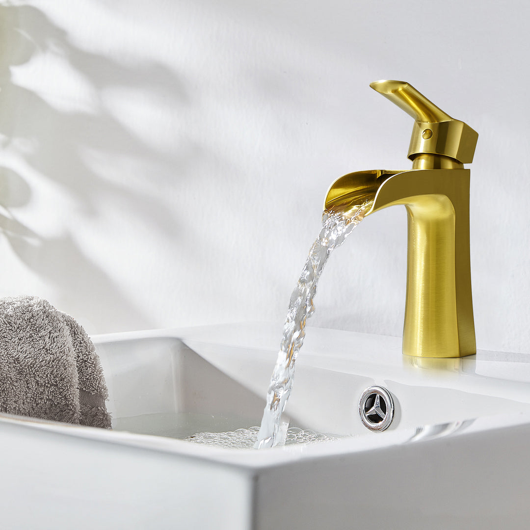 Tatcha Single Hole Single-Handle Waterfall Bathroom Faucet