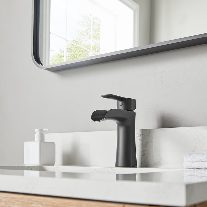 Tatcha Single Hole Single-Handle Waterfall Bathroom Faucet