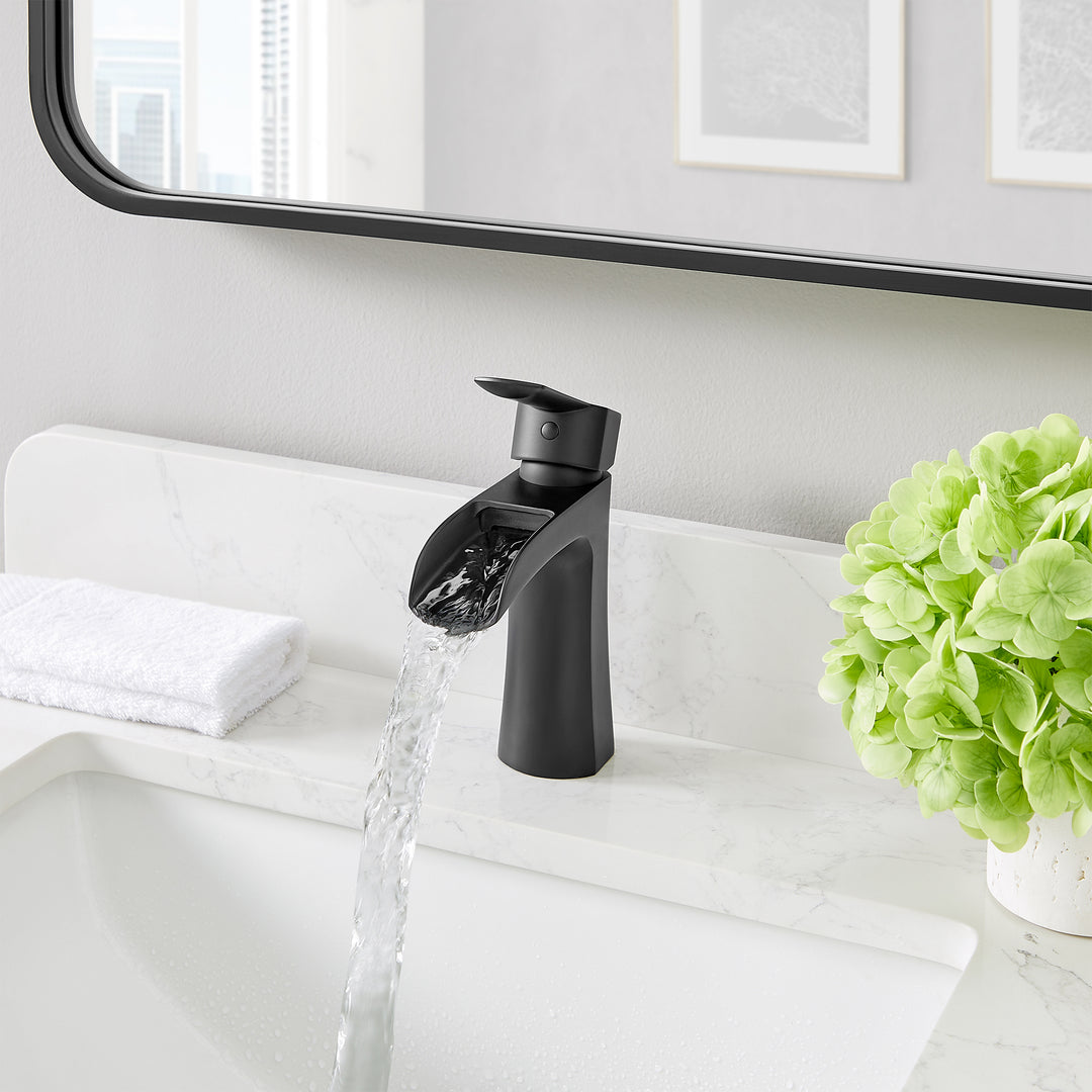 Tatcha Single Hole Single-Handle Waterfall Bathroom Faucet