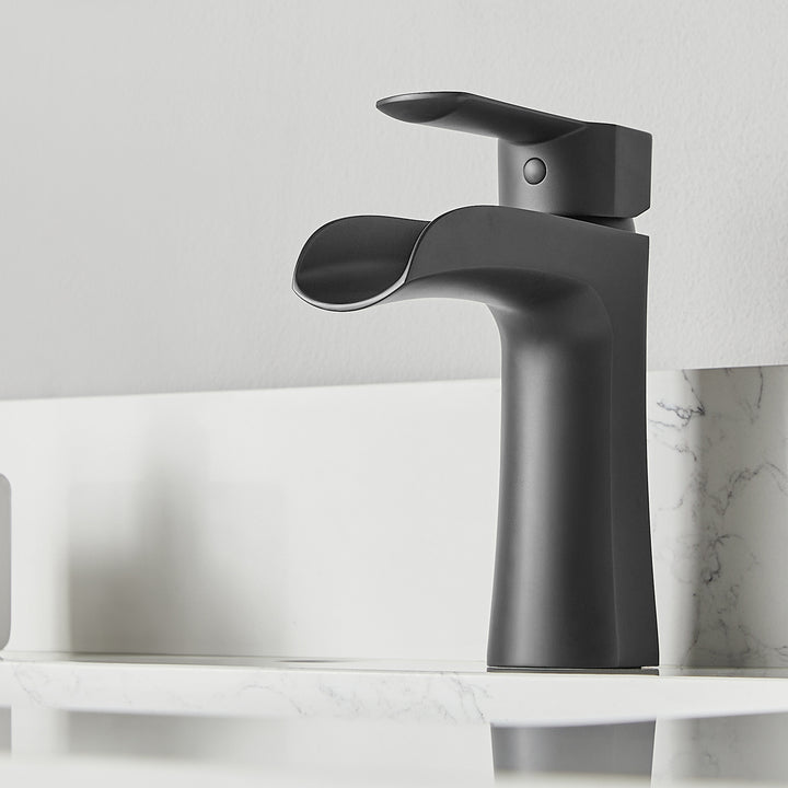 Tatcha Single Hole Single-Handle Waterfall Bathroom Faucet