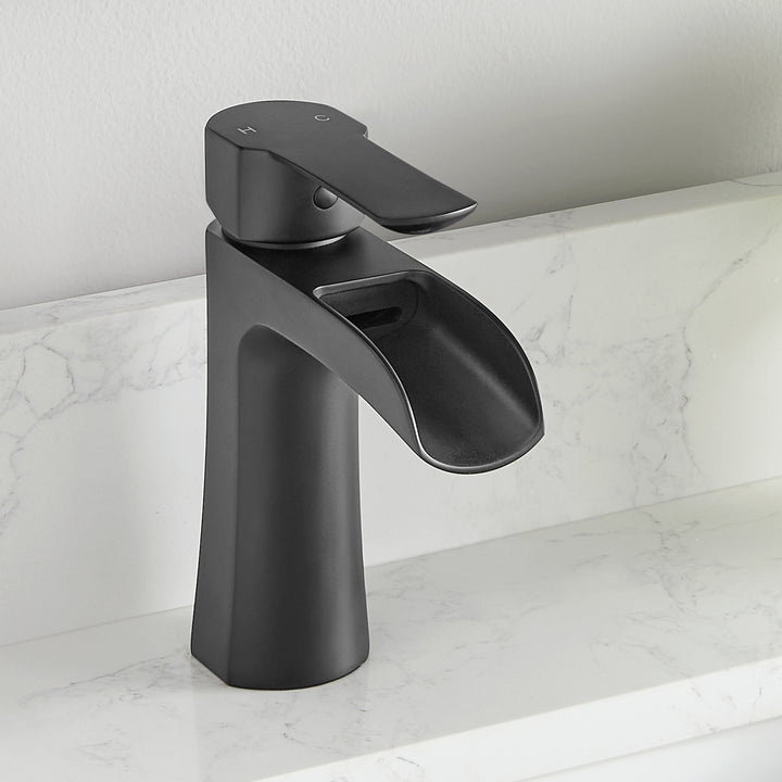 Tatcha Single Hole Single-Handle Waterfall Bathroom Faucet
