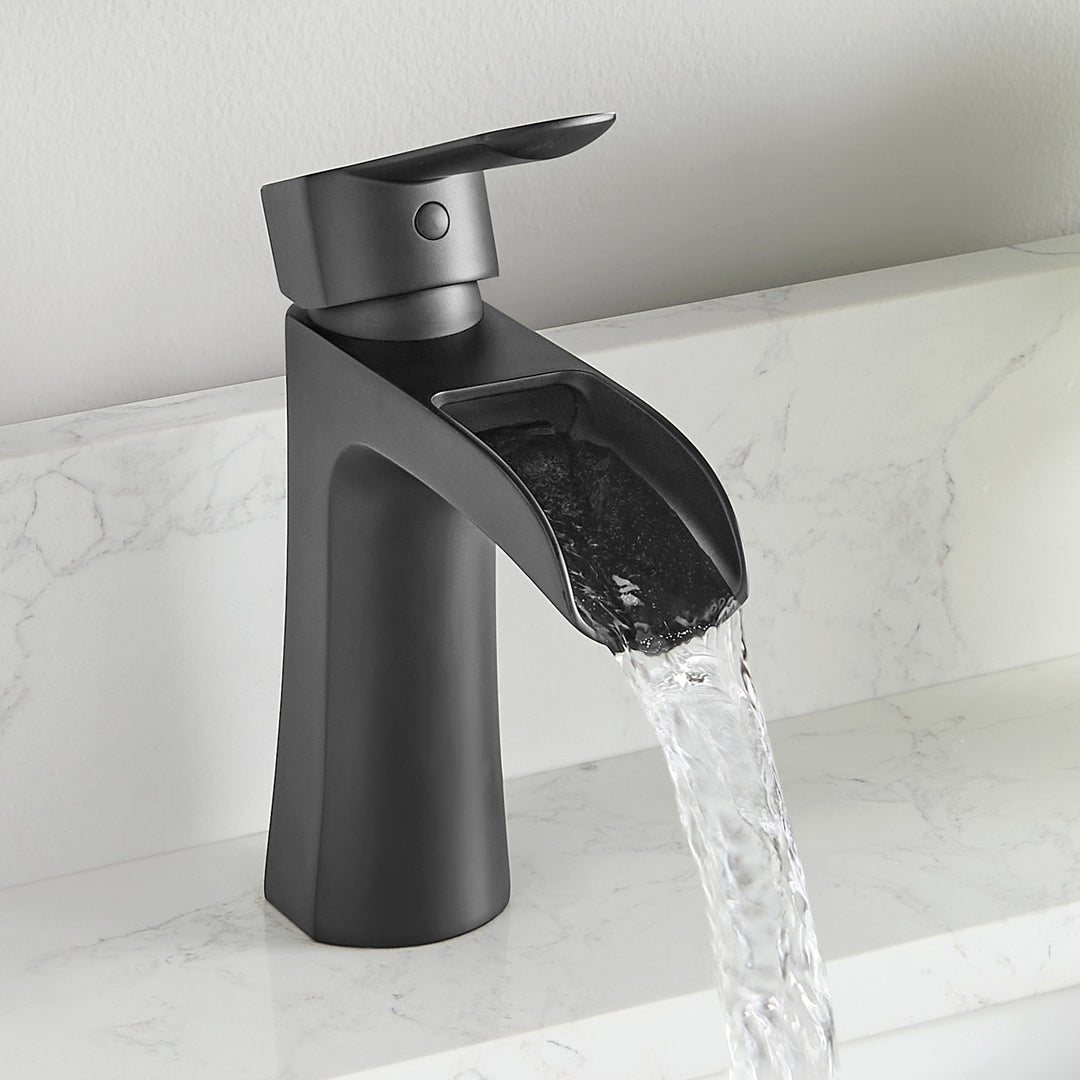Tatcha Single Hole Single-Handle Waterfall Bathroom Faucet
