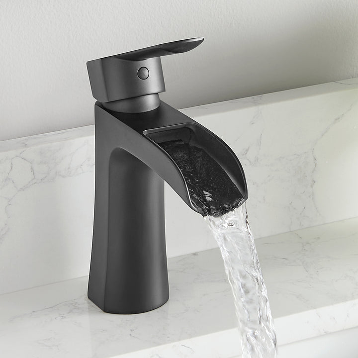 Tatcha Single Hole Single-Handle Waterfall Bathroom Faucet