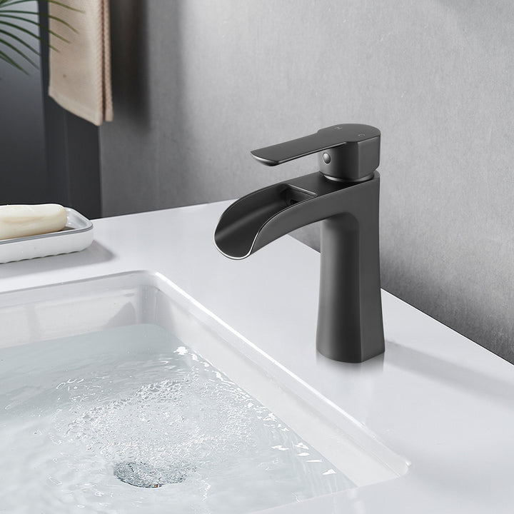 Tatcha Single Hole Single-Handle Waterfall Bathroom Faucet