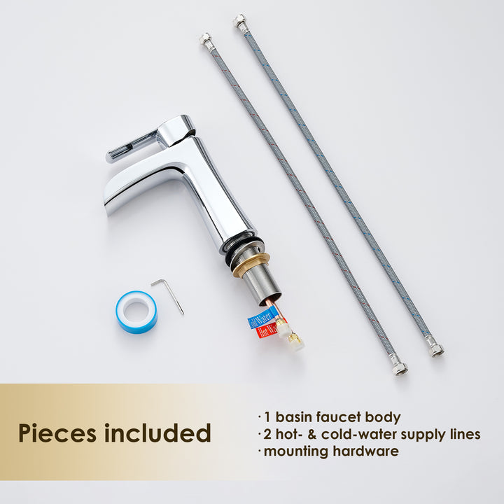 Tatcha Single Hole Single-Handle Waterfall Bathroom Faucet