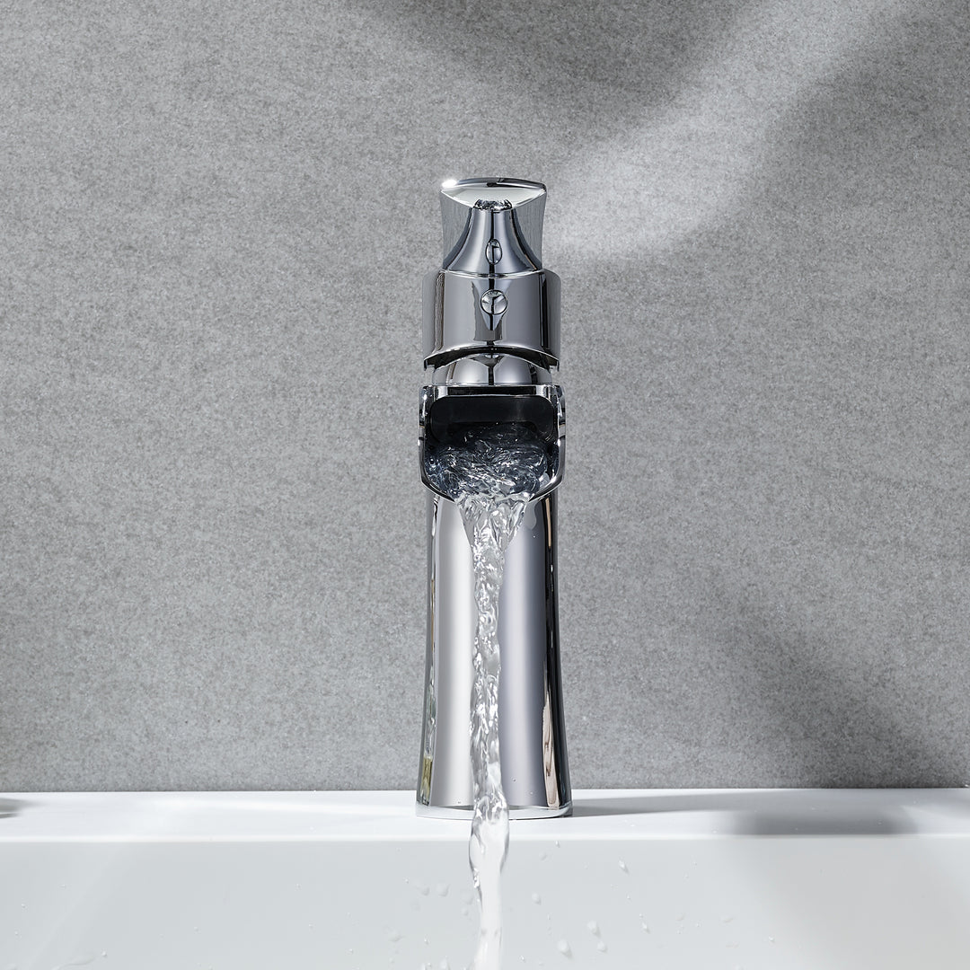 Tatcha Single Hole Single-Handle Waterfall Bathroom Faucet