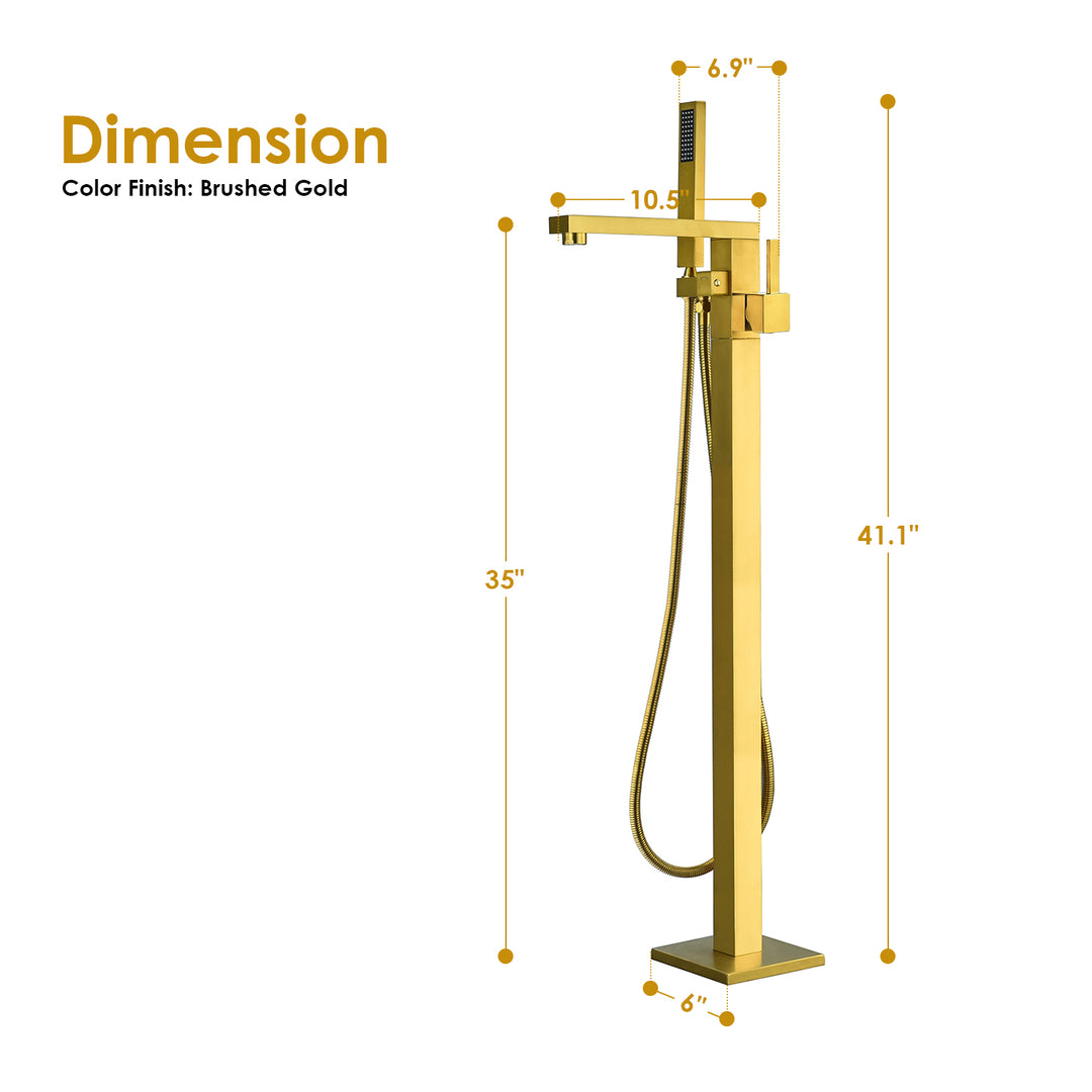 Campia Single Lever Handle Freestanding Floor Mounted Tub Filler