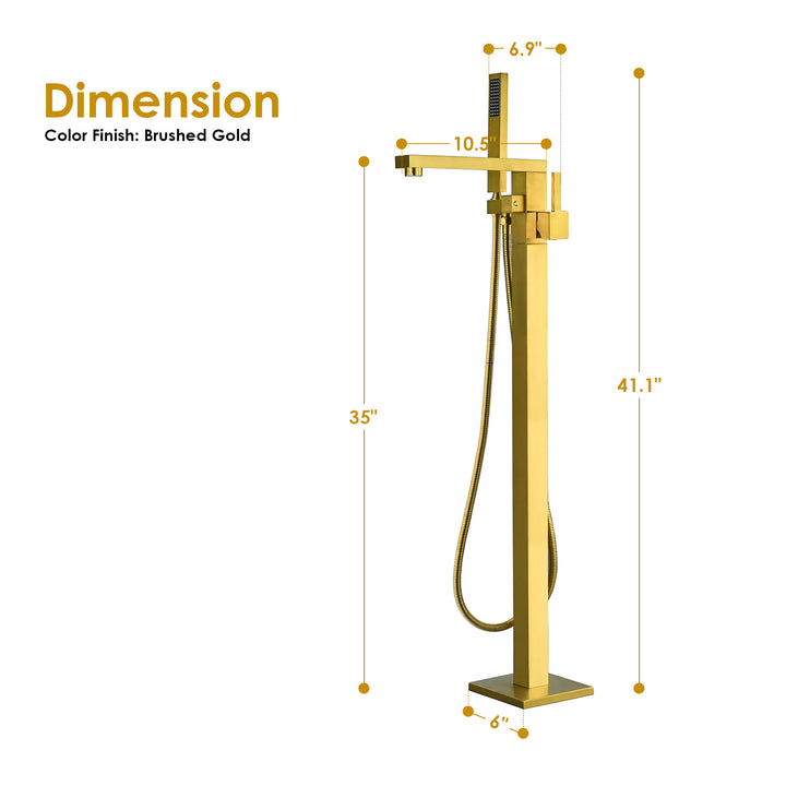 Campia Single Lever Handle Freestanding Floor Mounted Tub Filler