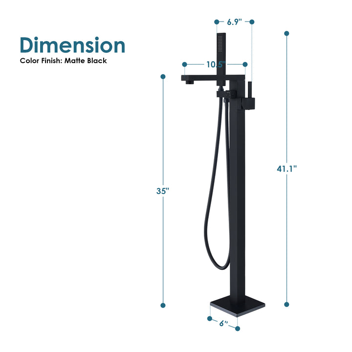 Campia Single Lever Handle Freestanding Floor Mounted Tub Filler