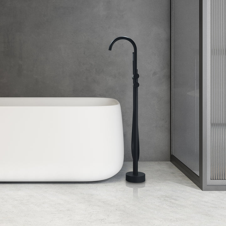 Assens Double Lever Handle Freestanding Floor Mounted Tub Filler