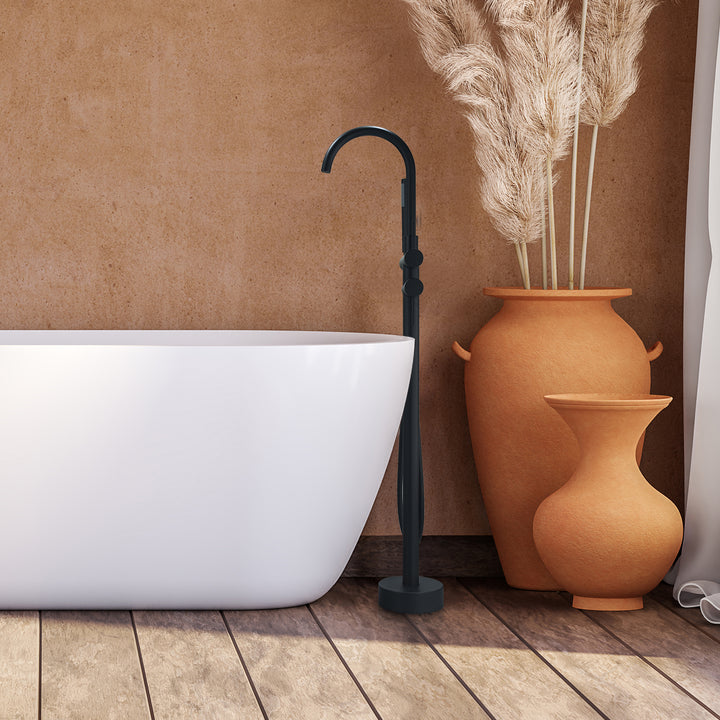 Assens Double Lever Handle Freestanding Floor Mounted Tub Filler