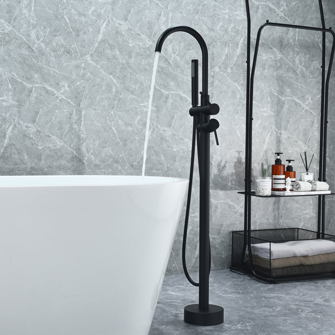 Assens Double Lever Handle Freestanding Floor Mounted Tub Filler