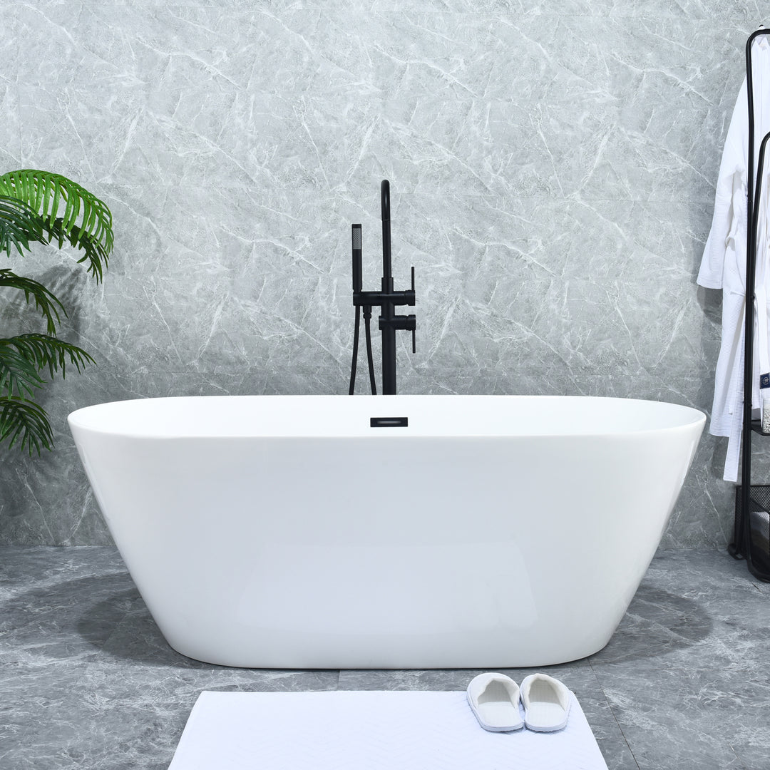 Assens Double Lever Handle Freestanding Floor Mounted Tub Filler