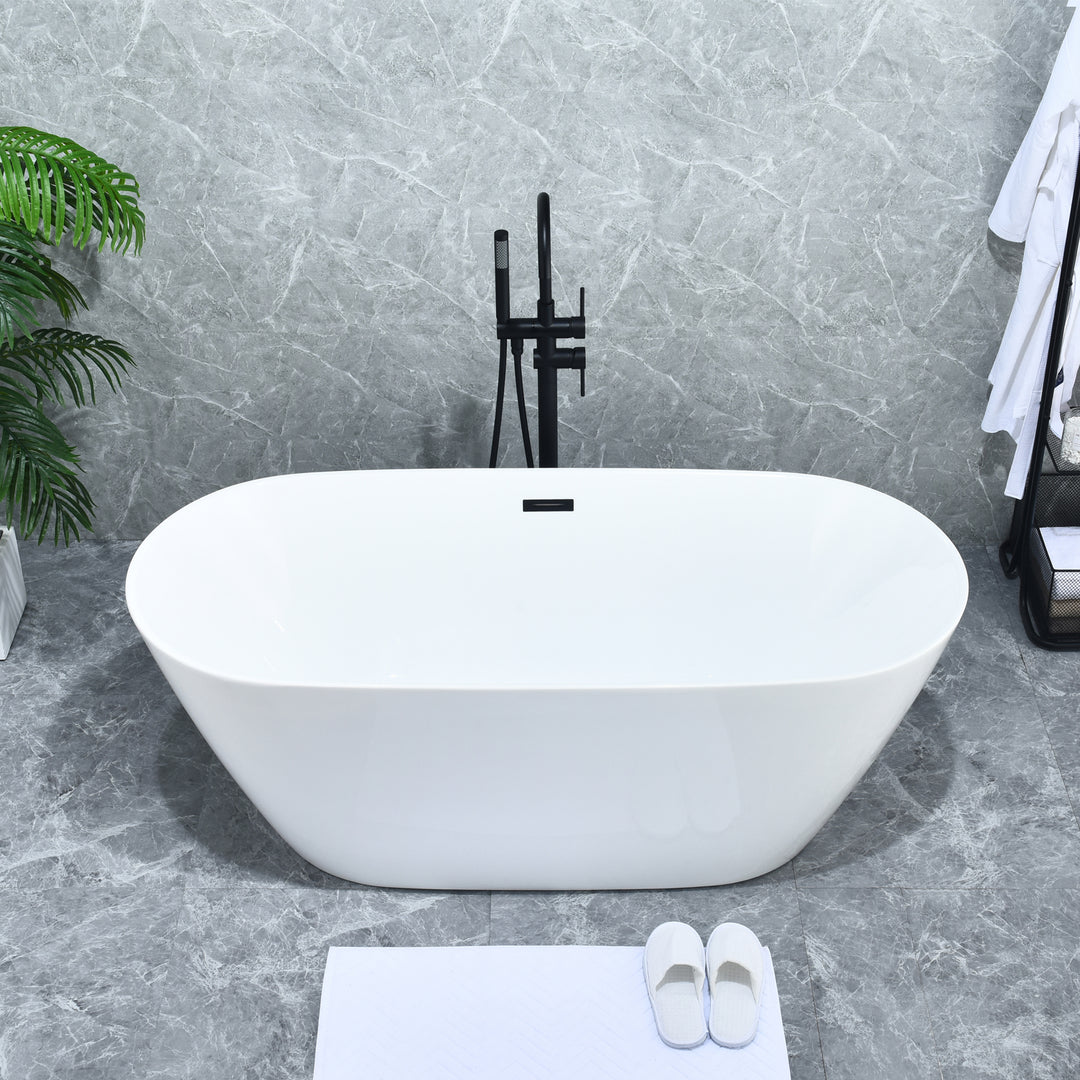 Assens Double Lever Handle Freestanding Floor Mounted Tub Filler