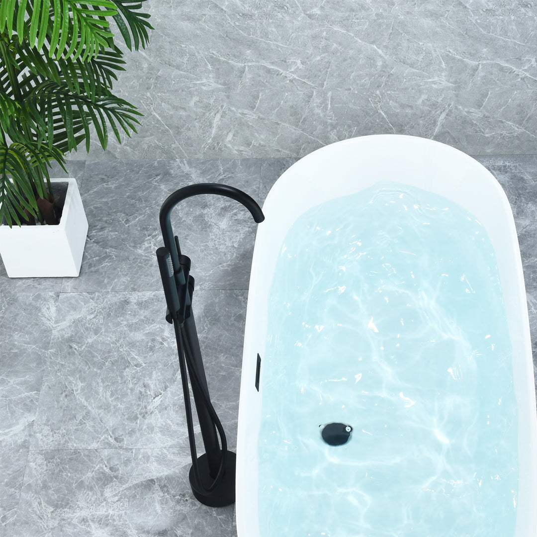 Assens Double Lever Handle Freestanding Floor Mounted Tub Filler