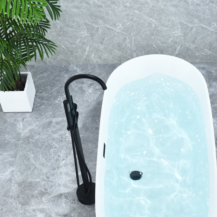 Assens Double Lever Handle Freestanding Floor Mounted Tub Filler