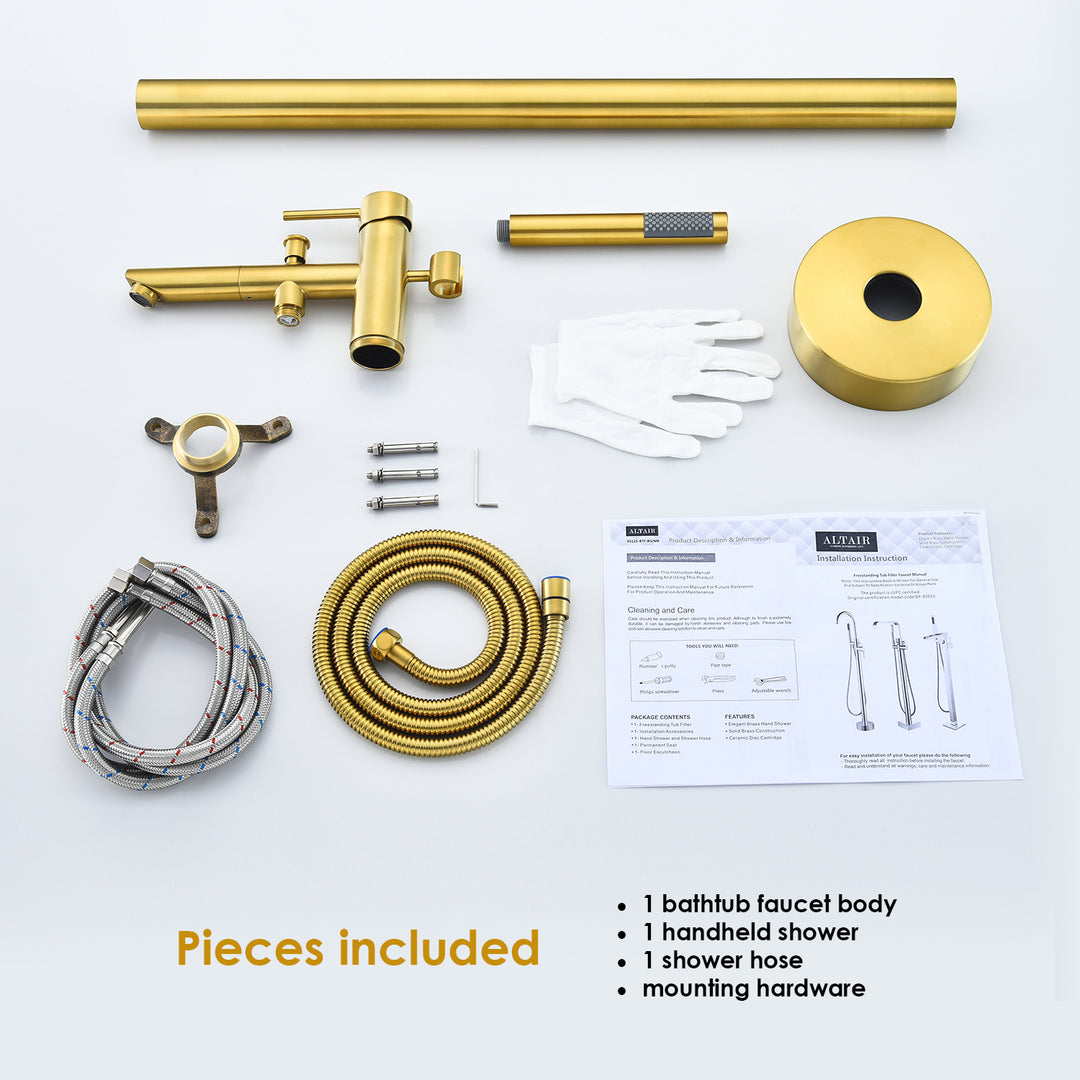 Larod Single Lever Handle Freestanding Floor Mounted Tub Filler