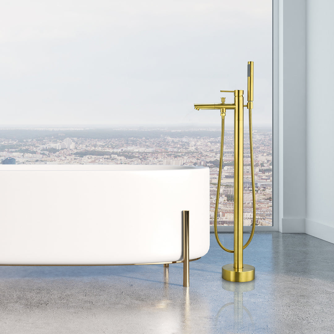 Larod Single Lever Handle Freestanding Floor Mounted Tub Filler