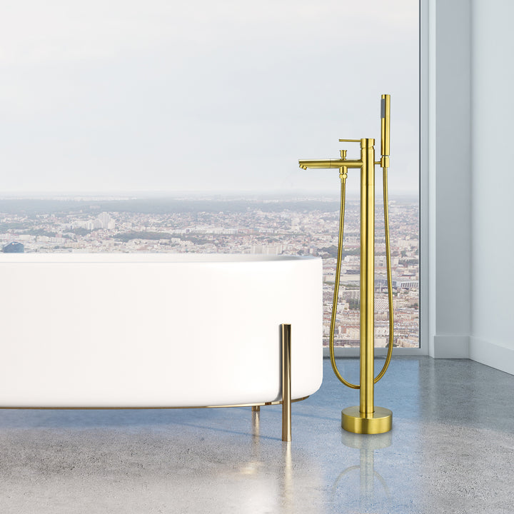 Larod Single Lever Handle Freestanding Floor Mounted Tub Filler