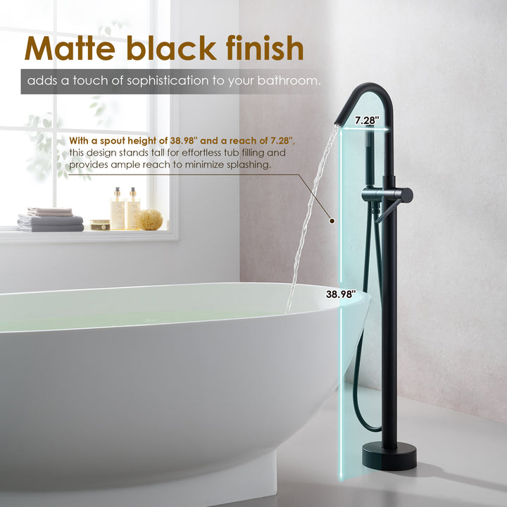 Marina Single Lever Handle Freestanding Floor Mounted Tub Filler