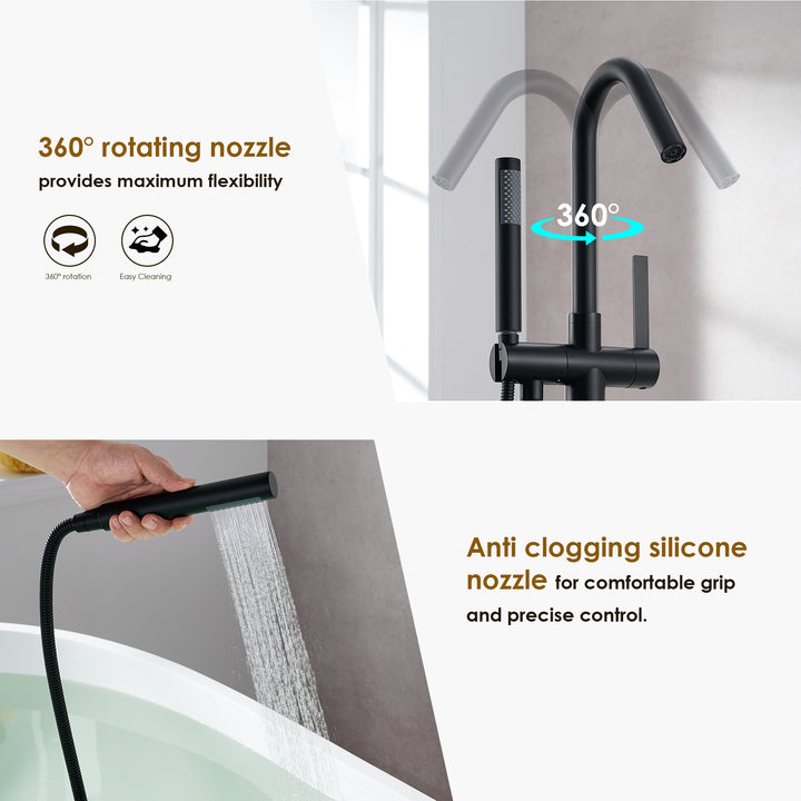 Marina Single Lever Handle Freestanding Floor Mounted Tub Filler