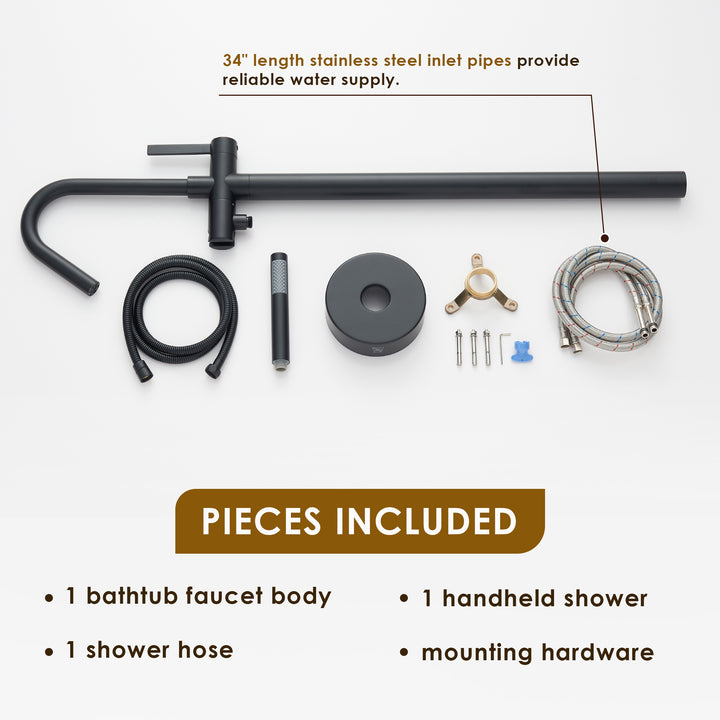 Marina Single Lever Handle Freestanding Floor Mounted Tub Filler